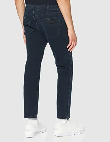 Wrangler Men's Greensboro Regular Fit Sammy Stretch Cotton Rich Straight Leg Jeans (W15QLT35X) 36 - 46 Waist, Iron Blue