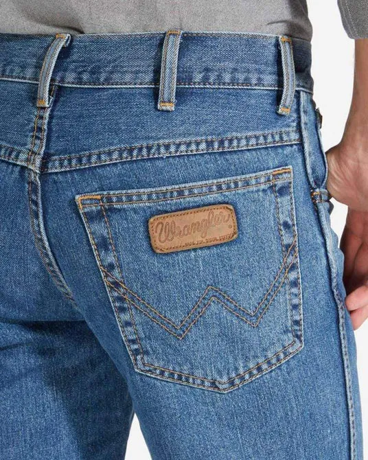Wrangler Texas 821 Straight Jean In Vintage Stonewash Blue