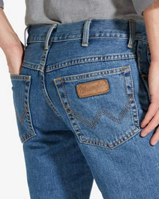 Wrangler Texas 821 Straight Jean In Vintage Stonewash Blue