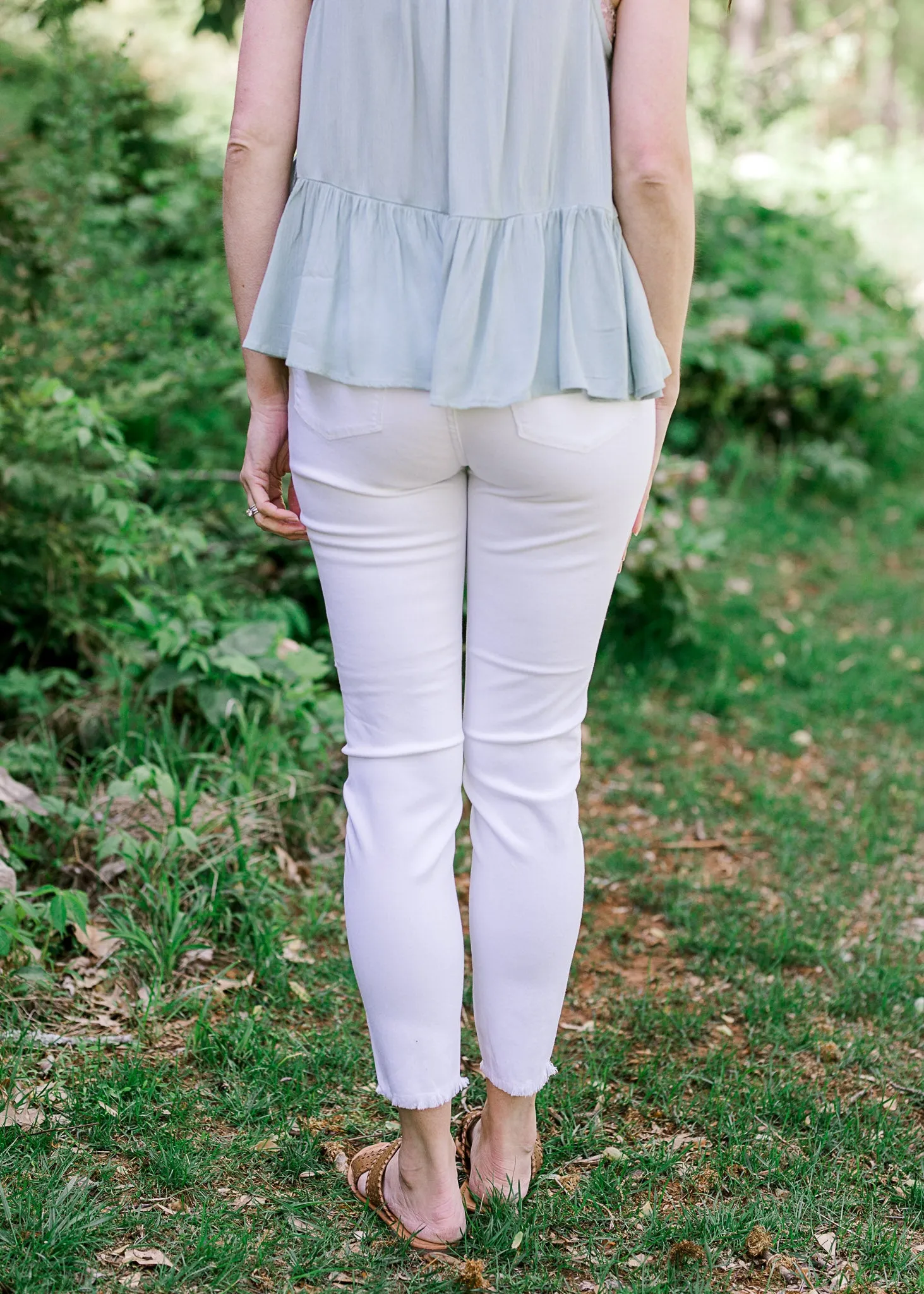 X Judy Blue High Waisted White Skinny