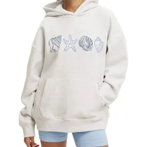 Y2K Aesthetic Sea Shell Loose Fit Hooded Sweatshirts