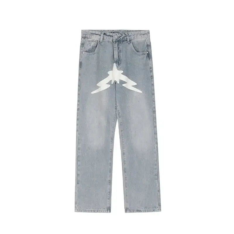 Y2K jeans with streetwear print