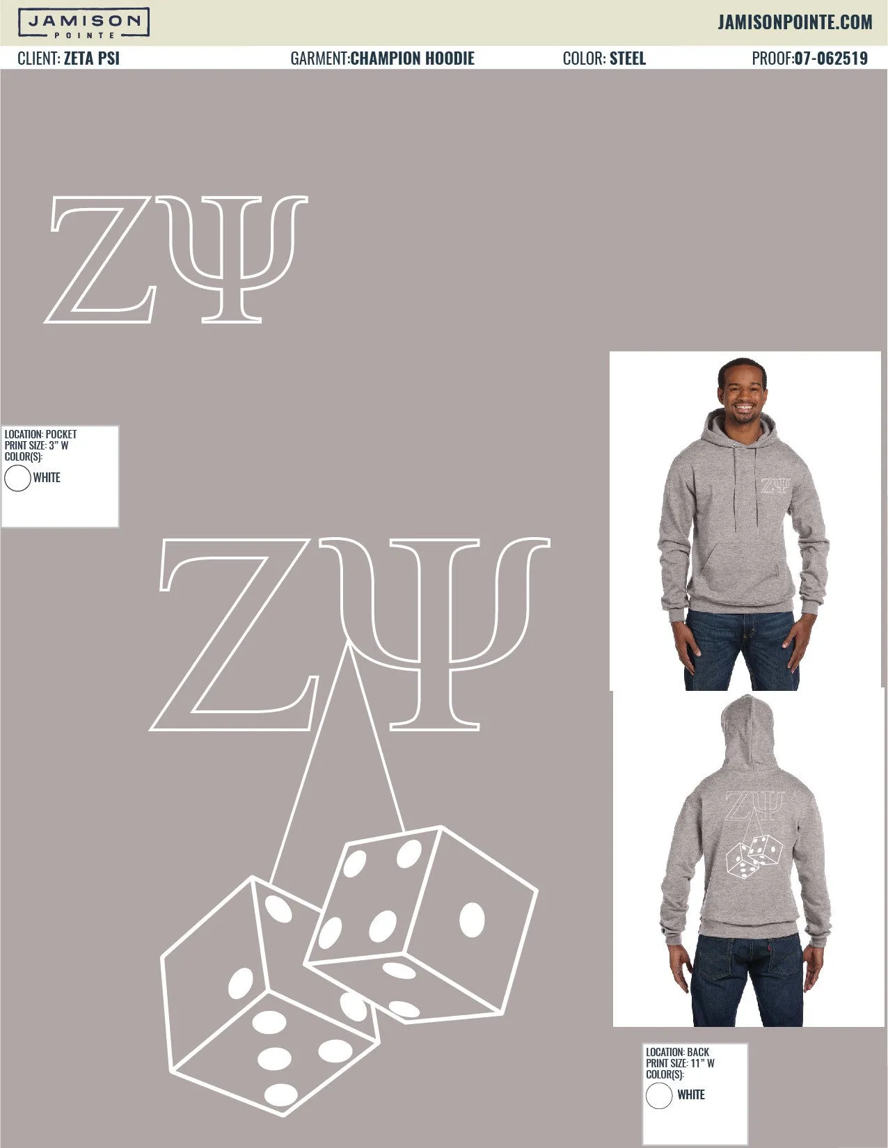 Zeta Psi Tufts University Hoodies